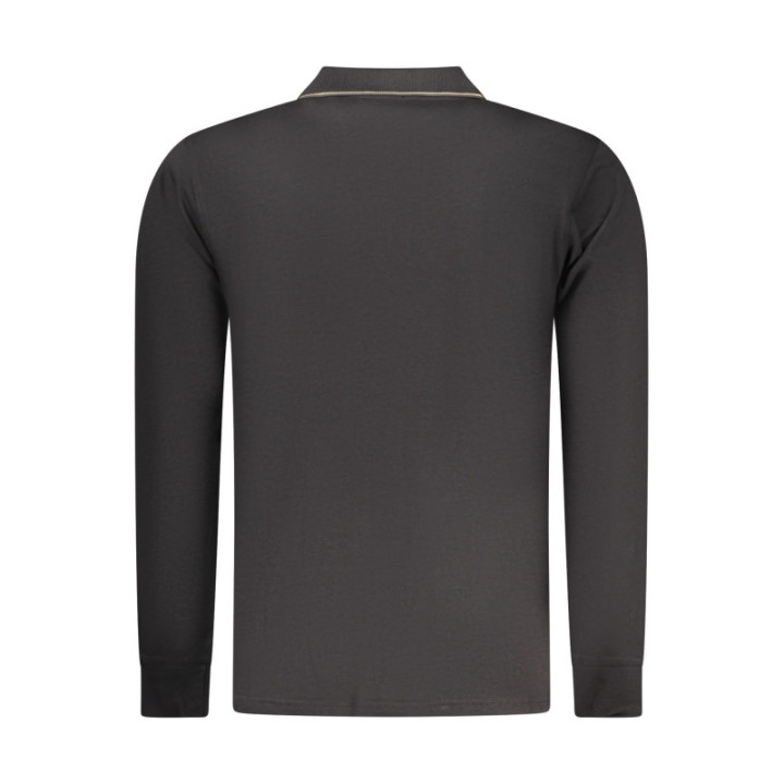 Polo à manches longues pour homme Coveri Moving, noir
