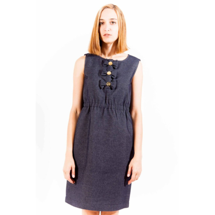 ROBE COURTE LOVE MOSCHINO BLEU FEMME