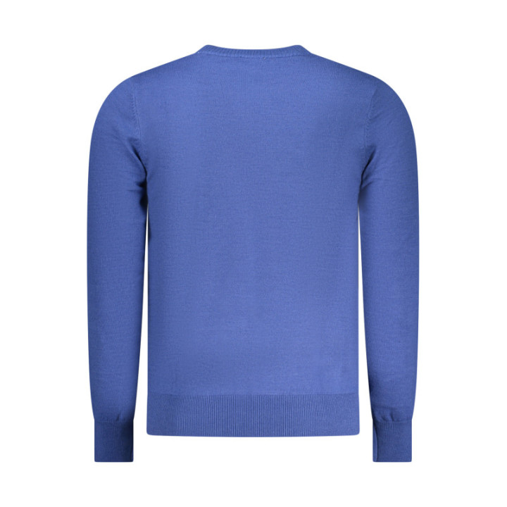 Chemise bleue homme à motif fusil
