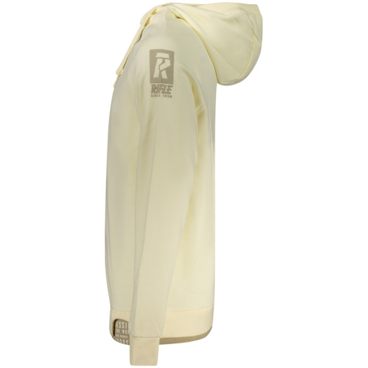 SWEAT-SHIRT BLANC À FERMETURE ÉCLAIR RIFLE POUR HOMME
