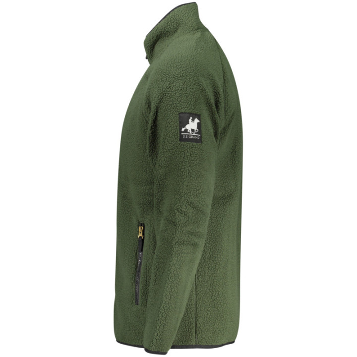 SWEAT-SHIRT VERT À FERMETURE ÉCLAIR POUR HOMME US GRAND