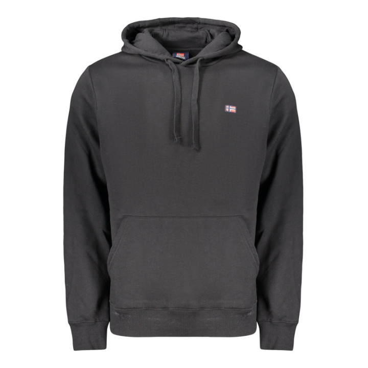 SWEAT-SHIRT NOIR À FERMETURE ÉCLAIR POUR HOMME NORVÈGE 1963
