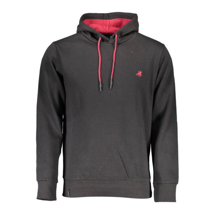 SWEAT-SHIRT NOIR À FERMETURE ÉCLAIR POUR HOMME US GRAND